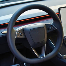 Load image into Gallery viewer, Dry Carbon Fiber Steering Wheel Trim Cover for Model 3 Highland / Model Y Juniper (3 Pieces)