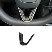 Load image into Gallery viewer, TESERT Dry Carbon Fiber Steering Wheel V-Cover for Model 3 Highland &amp; Y Juniper