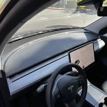 Load image into Gallery viewer, Dry Carbon Fiber Upper Dash Overlay for Model 3 / Y