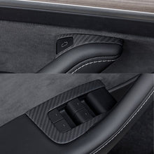 Load image into Gallery viewer, Dry Carbon Fiber Window &amp; Door Switch Covers for Model Y / Model 3（Left Hand Drive）