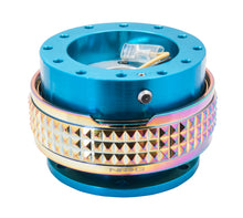 Load image into Gallery viewer, NRG Quick Release Kit - Pyramid Edition - New Blue Body / Neochrome Pyramid Ring - SRK-210NB/MC