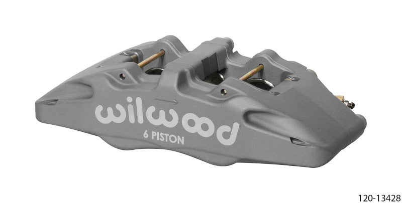 Wilwood Caliper-Forged Dynapro 6 5.25in Mount-Anodized-R/H 1.62/1.38in/1.38in Pistons .81in Disc - 120-13428