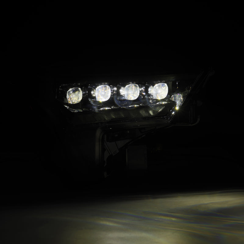 AlphaRex 22-23 Toyota Tundra NOVA-Series Headlights Alpha-Black w/Amber DRL - Req 810029 OR 810030 - 880871