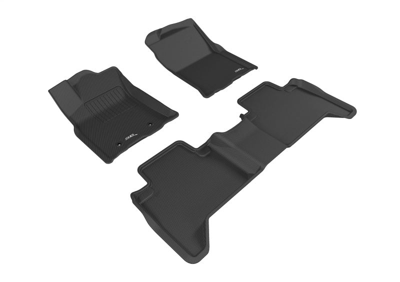 3D MAXpider 16-17 Toyota Tacoma Double Cab Kagu Black Full Set (PASSENGERS SIDE NO Retention) - L1TY19201509