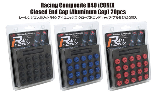 Project Kics 12X1.50 R40 Iconix Aluminum Caps Blue 20 Pieces - WCIA1U