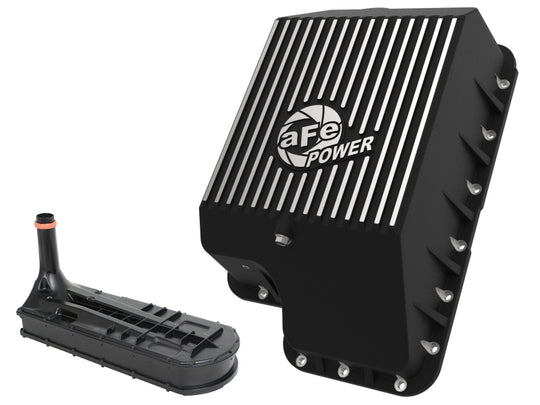 aFe Transmission Pan (Black); Ford Diesel Trucks 03-10 V8-6.0/6.4L (td) - 46-70122-1