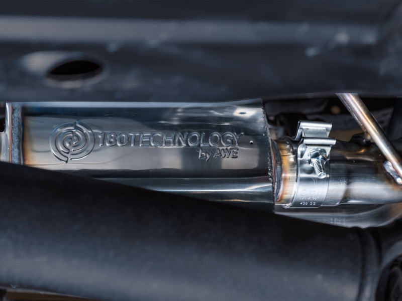 AWE Tuning 16-22 Toyota Tacoma 0FG Cat-Back Exhaust w/ BashGuard - Dual Diamond Black Tips - 3015-33826