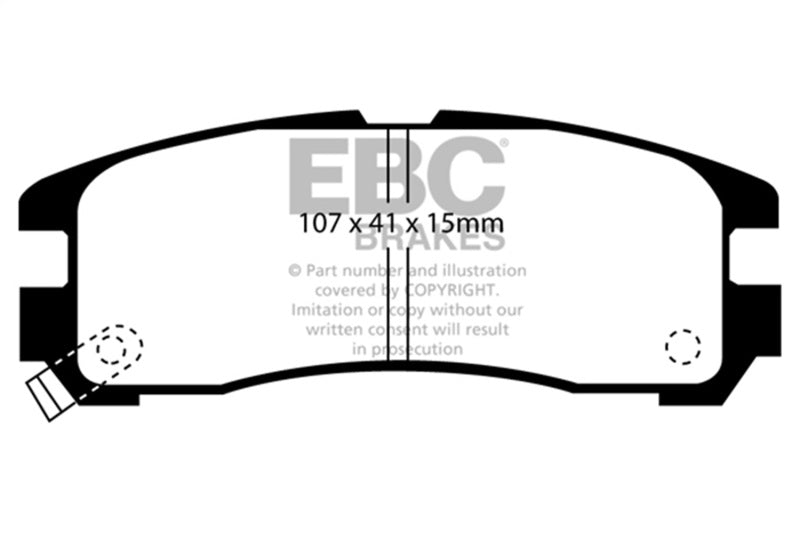 EBC 95-99 Chrysler Sebring Coupe 2.0 Yellowstuff Rear Brake Pads - DP4738R