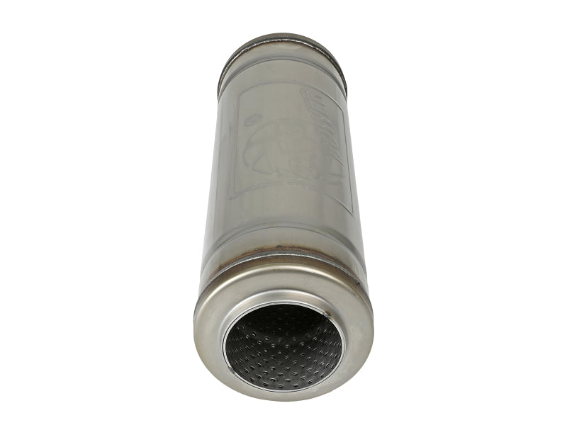 aFe MACH Force-Xp Muffler 3 IN ID Center/Center x 5 IN Dia. x 14 IN L - Round Body - 49M30049