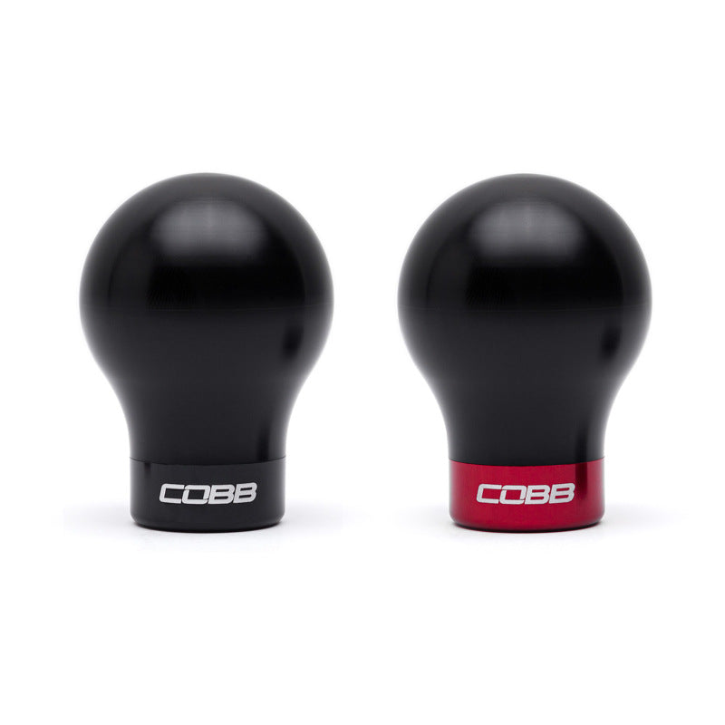 Cobb Mazda 6-Speed Weighted COBB Shift Knob - Black (Incl. Both Red + Blk Collars) - 271360-BK