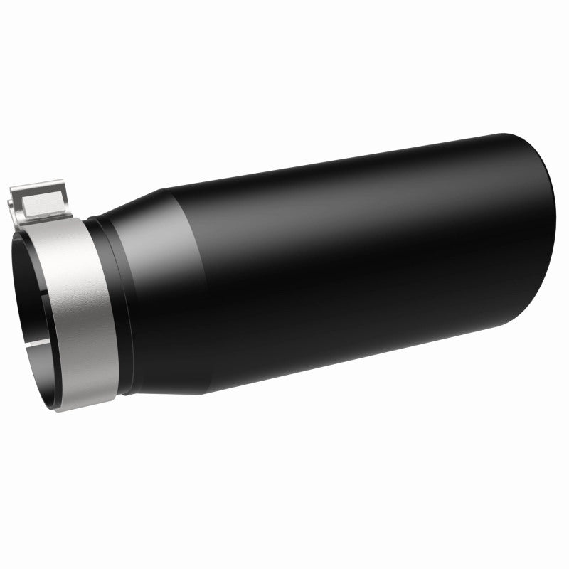 MagnaFlow Tip Stainless Black Coated Single Double Round Single Outlet 5in Dia 4in Inlet 13in L - 35240