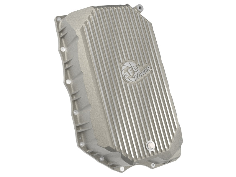aFe GM Diesel Trucks 20-25 V8-6.6L L5P POWER Street Series Transmission Pan Raw w/ Machined Fins - 46-71380A