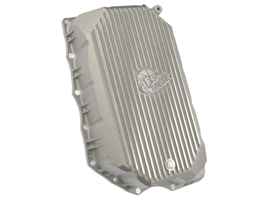 aFe GM Diesel Trucks 20-25 V8-6.6L L5P POWER Street Series Transmission Pan Raw w/ Machined Fins - 46-71380A