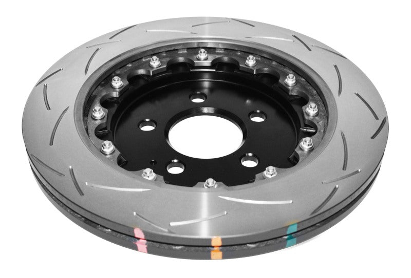 DBA 15+ Ford Mustang 2.3L/5.0L Rear Slotted 5000 Series 2 Piece Rotor w/ Black Hat - DBA52165BLKS