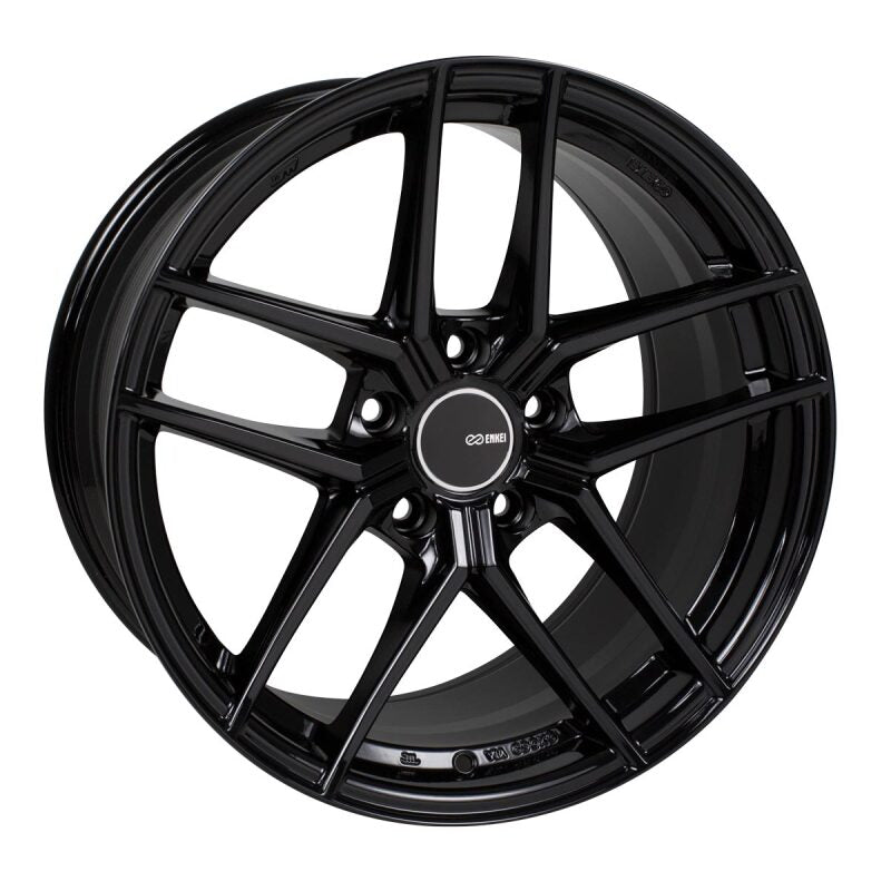 Enkei TY5 19x8.5 5x112 42mm Offset 72.6mm Bore Black Wheel - 498-985-4442BK