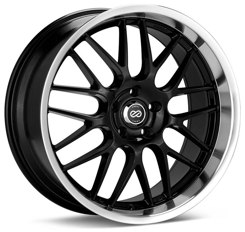 Enkei Lusso 18x8 40mm Offset 5x114.3 Bolt Pattern 72.6 Bore Black w/ Machined Lip Wheel - 469-880-6540BK