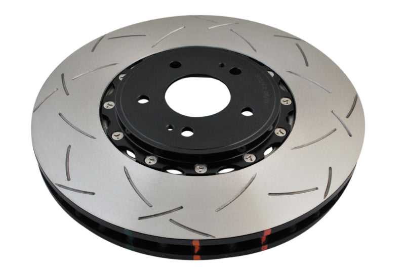DBA 08+ EVO X Front Slotted 5000 Series 2 Piece Rotor Assembled w/ Black Hat - DBA52224V2BLKS