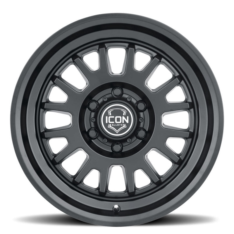 ICON Anza 17x8.5 6x120 0mm Offset 4.75in BS 67mm Hub Bore Satin Black Wheel - 8217859447SB