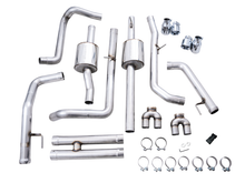 Load image into Gallery viewer, AWE Tuning 22-23 GMC Sierra 1500 AT4X 6.2L 0FG Catback Split Dual (Flat Bumper) - Chrome Silver Tips - 3015-42284