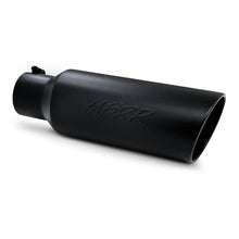 Load image into Gallery viewer, MBRP Universal Tip 6in OD Rolled End 4in Inlet 18in L Black Coated Exhaust Tip - T5130BLK