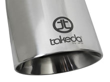 Load image into Gallery viewer, aFe Takeda 304 Stainless Steel Clamp-On Exhaust Tip 2.5in. Inlet / 4.5in. Outlet / 9in. L - Polished - 49T25454-P09