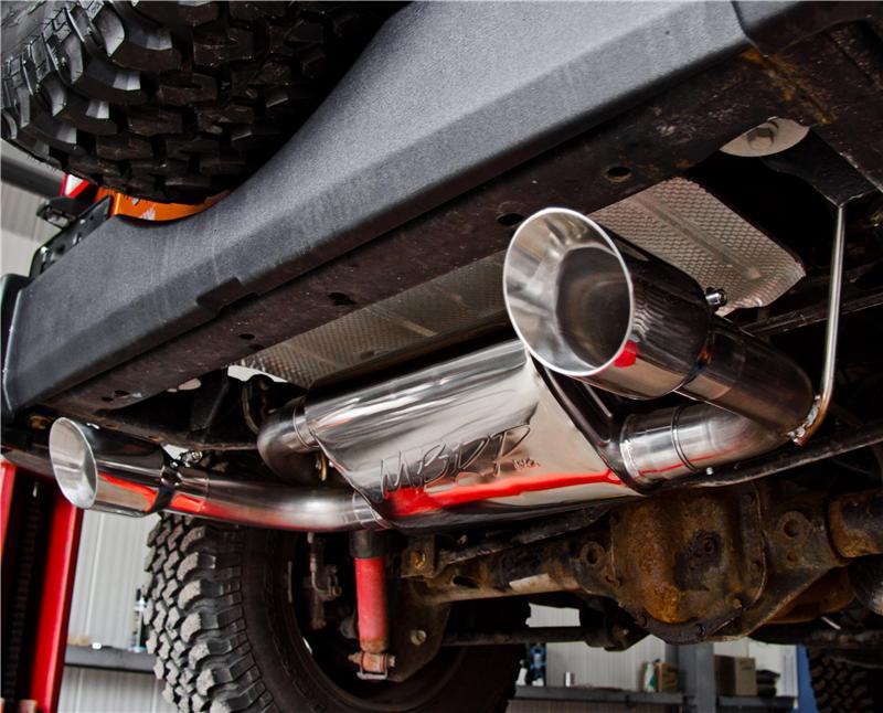 MBRP 07-14 Jeep Wrangler/Rubicon 3.6L/3.8L V6 Axle-Back Dual Rear Exit T409 Performance Exhaust Sys - S5528409