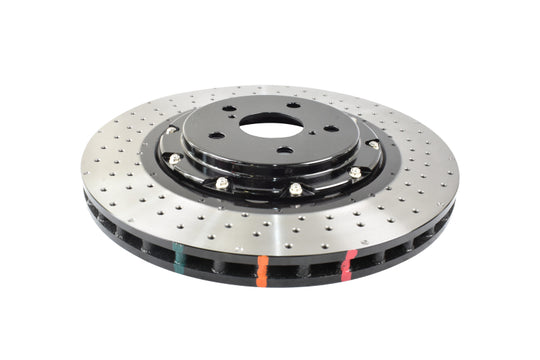 DBA 2021+ Toyota GR Yaris 5000 Series Drilled Front Brake Rotor - DBA53922BLKXD