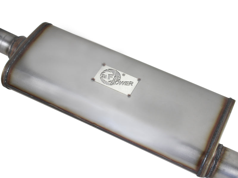 aFe MACHForce XP Exhaust Cat-Back 3in SS-409 Hi-Tuck inRBin 12-14 Jeep Wrangler Unlimited V6 4Dr - 49-46232
