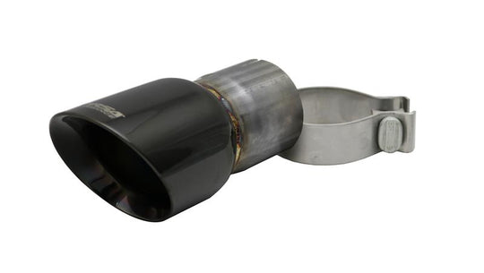 Corsa 10-14 Volkswagen R Mk6 Black Two 4.0in Black PVD Polished Pro-Series Tips - 14497BLK
