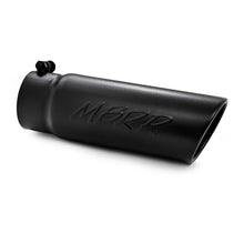 Load image into Gallery viewer, MBRP Universal Tip 4 O.D. Angled Rolled End 3.5 inlet 10 length- Black Finish - T5112BLK