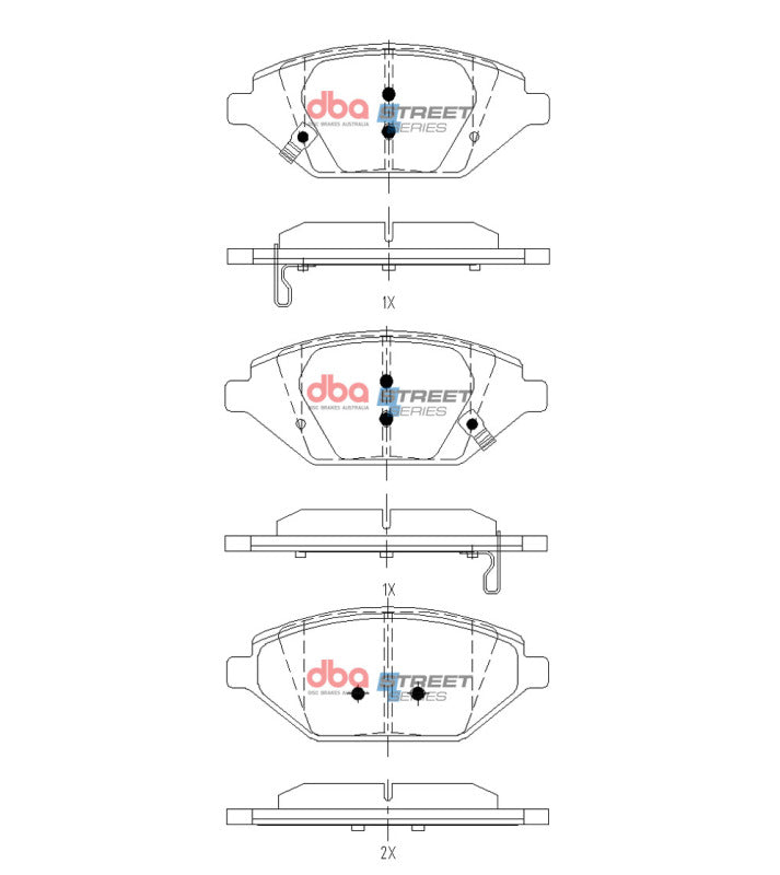 DBA 16-22 Chevrolet Spark Front Street Series Brake Pads - DB15140SS