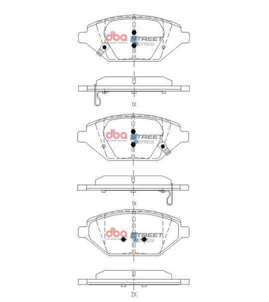 DBA 16-22 Chevrolet Spark Front Street Series Brake Pads - DB15140SS