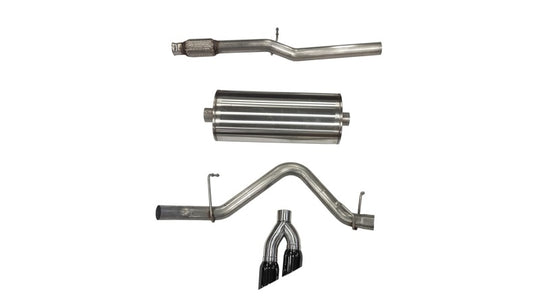 Corsa 19-24 Chevy Silverado 1500 5.3L Crew Cab Short Bed Sport Cat-Back Dual Rear Exit w/ Black Tips - 21030BLK