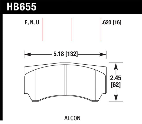 Hawk Alcon Street HPS Brake Pads - HB655F.620