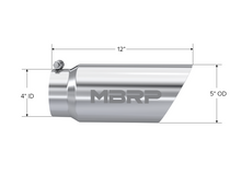 Load image into Gallery viewer, MBRP Universal Tip 5 O.D. Dual Wall Angled 4 inlet 12 length - T5053