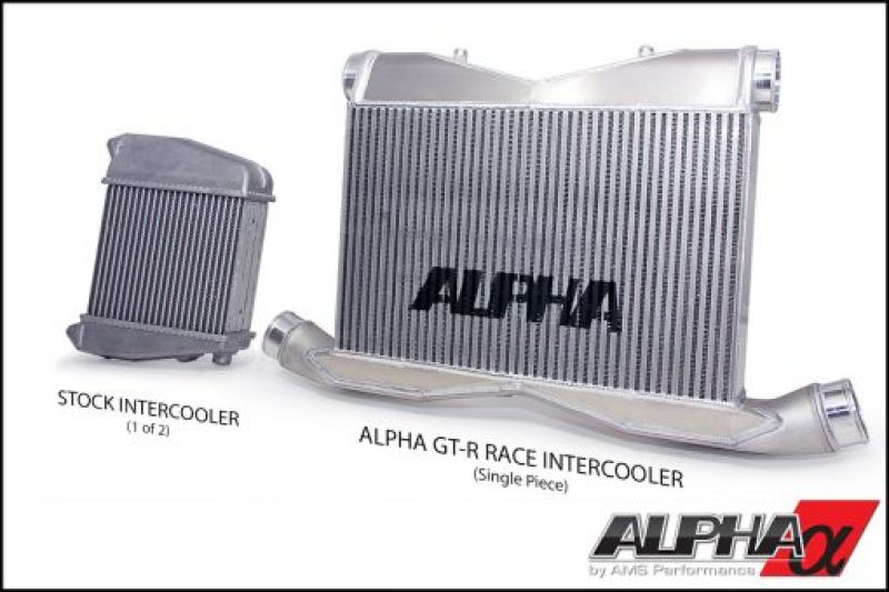 AMS Performance 2009+ Nissan R35 GTR Alpha Race Front Mount Intercooler Kit w/Logo - ALP.07.09.0008-1