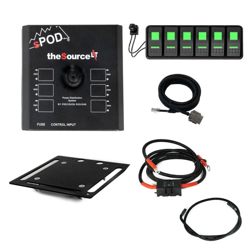 sPOD SourceLT Modular w/Green LED for 84in Battery Cables - SLMOD84G