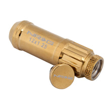 Load image into Gallery viewer, NRG 700 Series M12 X 1.25 Steel Lug Nut w/Dust Cap Cover Set 21 Pc w/Locks &amp; Socket - Chrome Gold - LN-LS710CG-21