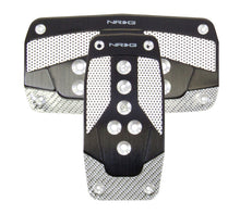Load image into Gallery viewer, NRG Aluminum Sport Pedal A/T - Black w/Silver Carbon - PDL-450BK