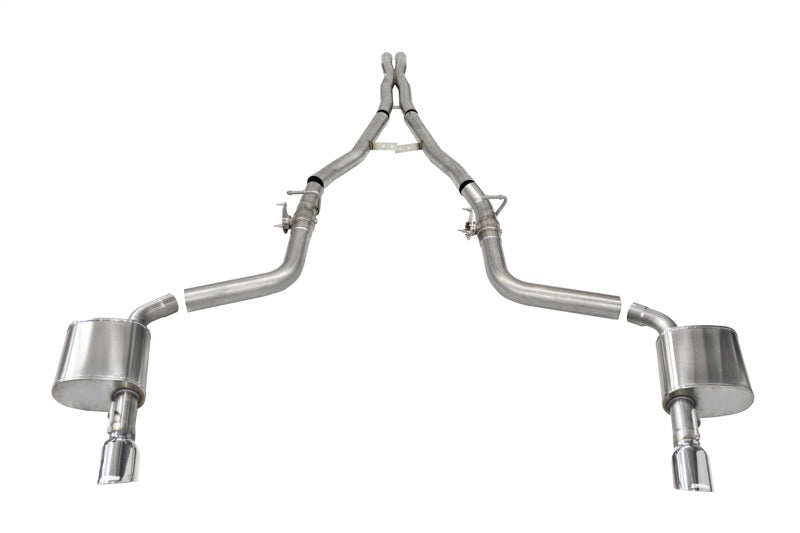 Corsa 15-23 Charger SRT/Hellcat/Redeye 2.75in Valved Catback Dual Rear Exit w/ Single 4.5inPol Tips - 21072