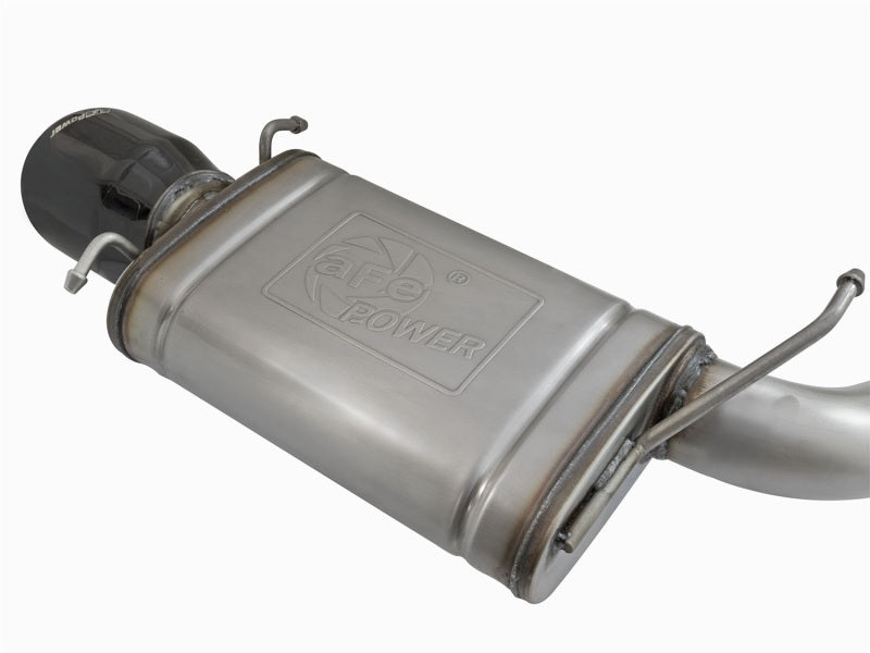 aFe Mach Force-Xp 3in CB Stainless Steel Dual Exhaust System w/ Black Tips 09-15 Cadillac CTS-V - 49-34063-B