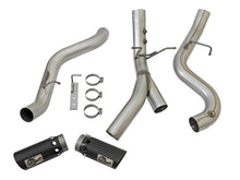Load image into Gallery viewer, aFe ATLAS 4in DPF-Back Alum Steel Exhaust System w/Dual Exit Black Tip 2017 GM Duramax 6.6L (td) - 49-04086-B