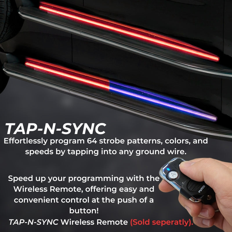 Putco 11-23 Dodge Durango Blade Rocker Kits Sideliners - Red/Blue w/ White Override - 901201660