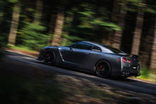 Load image into Gallery viewer, MBRP 2009-2023 Nissan GTR 3.8L Stainless Steel 3.5in Cat-Back, Dual Split Rear Quad Carbon Tips - S44073CF