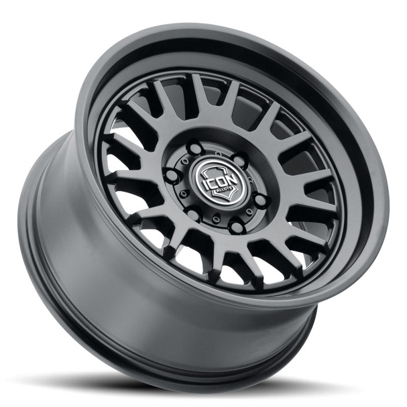 ICON Anza 17x8.5 6x120 0mm Offset 4.75in BS 67mm Hub Bore Satin Black Wheel - 8217859447SB