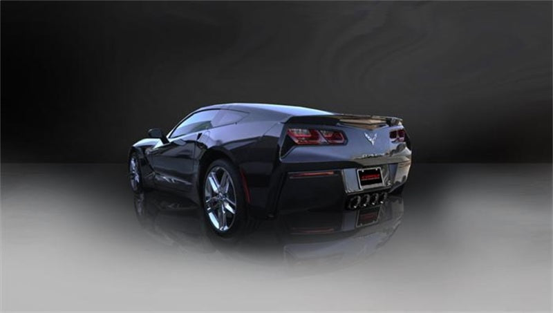 Corsa 14-19 Chevy Corvette C7 Coupe 6.2L V8 AT/MT 2.75in Valve-Back Dual Rear Exit Black Xtreme Exht - 14762BLK