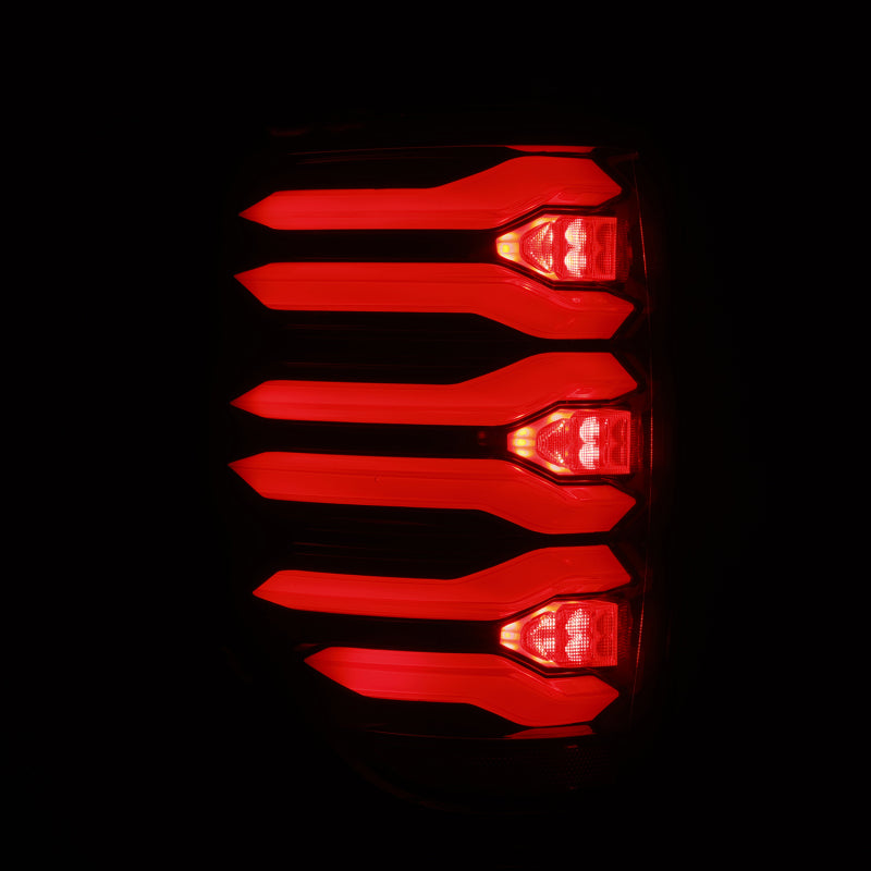 AlphaRex 09-14 Ford F150 LUXX LED Taillights - Black/Red Housing - 653090