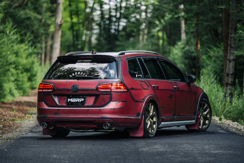 MBRP 17-19 VW Golf SportWagen/Alltrack 1.8T T304SS 3in Cat-Back 2.5in Dual Split Rear w/ CF Tips - S46183CF