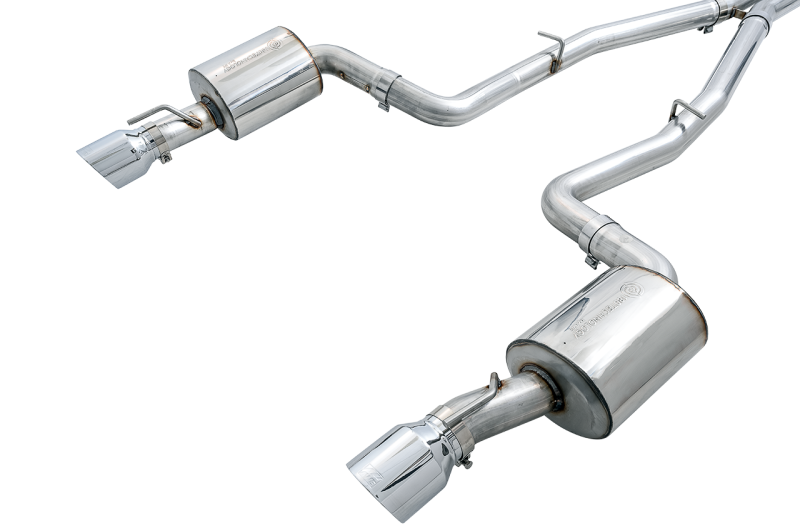 AWE Tuning 2015+ Dodge Charger 6.4L/6.2L SC Non-Resonated Touring Edition Exhaust - Silver Tips - 3020-32056
