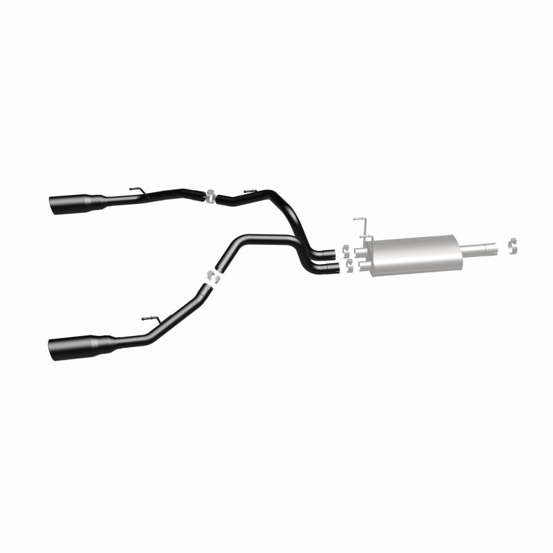 Magnaflow 09-15 Dodge Ram 1500 V8 Dual Spilt Rear Exit Black Stainless C/B Perf Exhaust - 15363